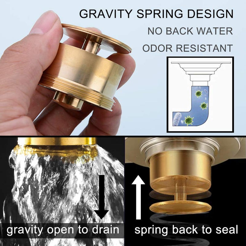 orhemus 4 inch Solid Brass Square Shower Floor Drain with Tile Insert Grate Removable Cover Hair Catcher Strainer, Matte Black Plated Finish Anti Clogging and Odor - Image 4
